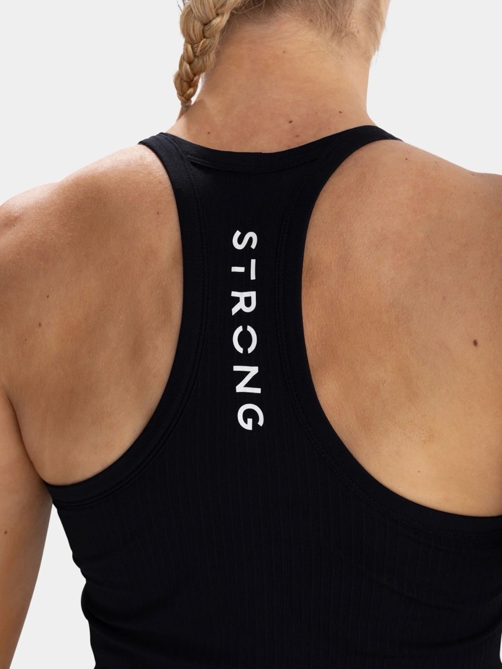Black Ribbed Racerback Tank Top - Women's Athletic Tank